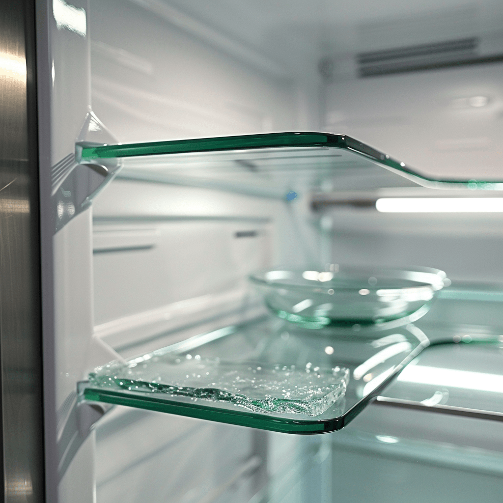 How to remove glass from refrigerator shelf